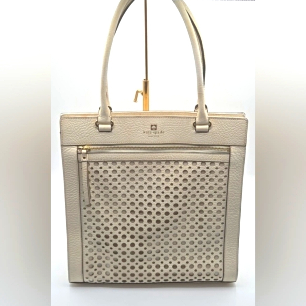 Kate Spade Perri Lane Lynne Tote Ivory Leather